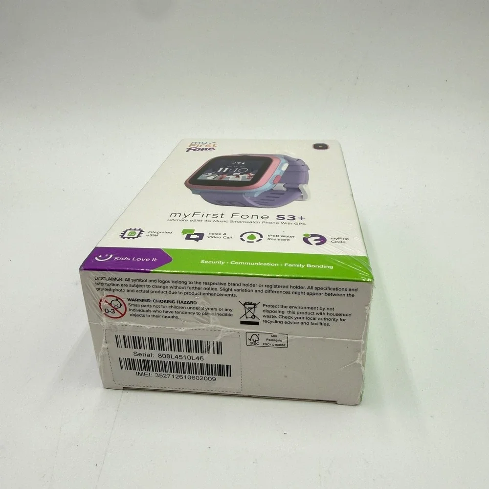 myFirst Fone S3+ Kids Smartwatch Cotton Candy GPS 4G Heart Rate 2MP Camera
